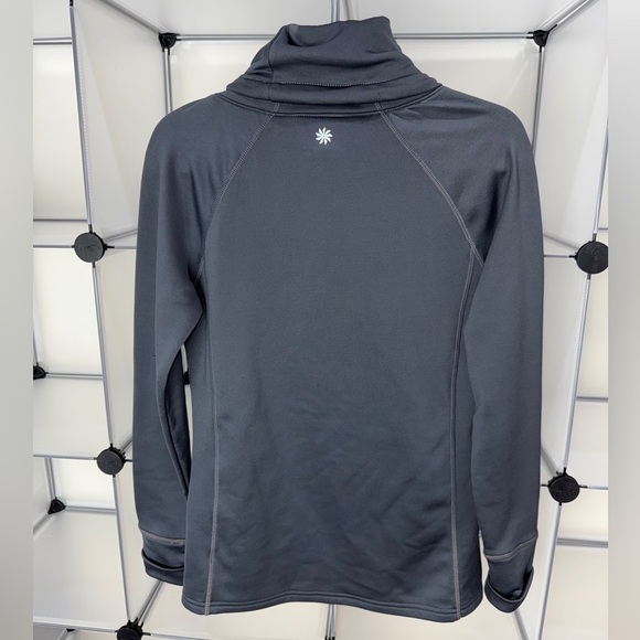 Athleta Gray Cowl Neck Fleece Pullover Sweater Size XS - Picture 6 of 8